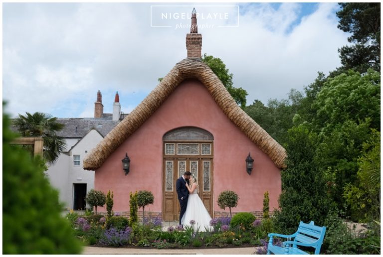 Bride and Groom at le petit chateau