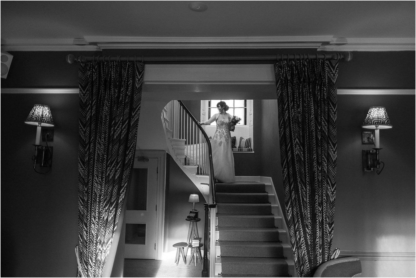 bride on stairs